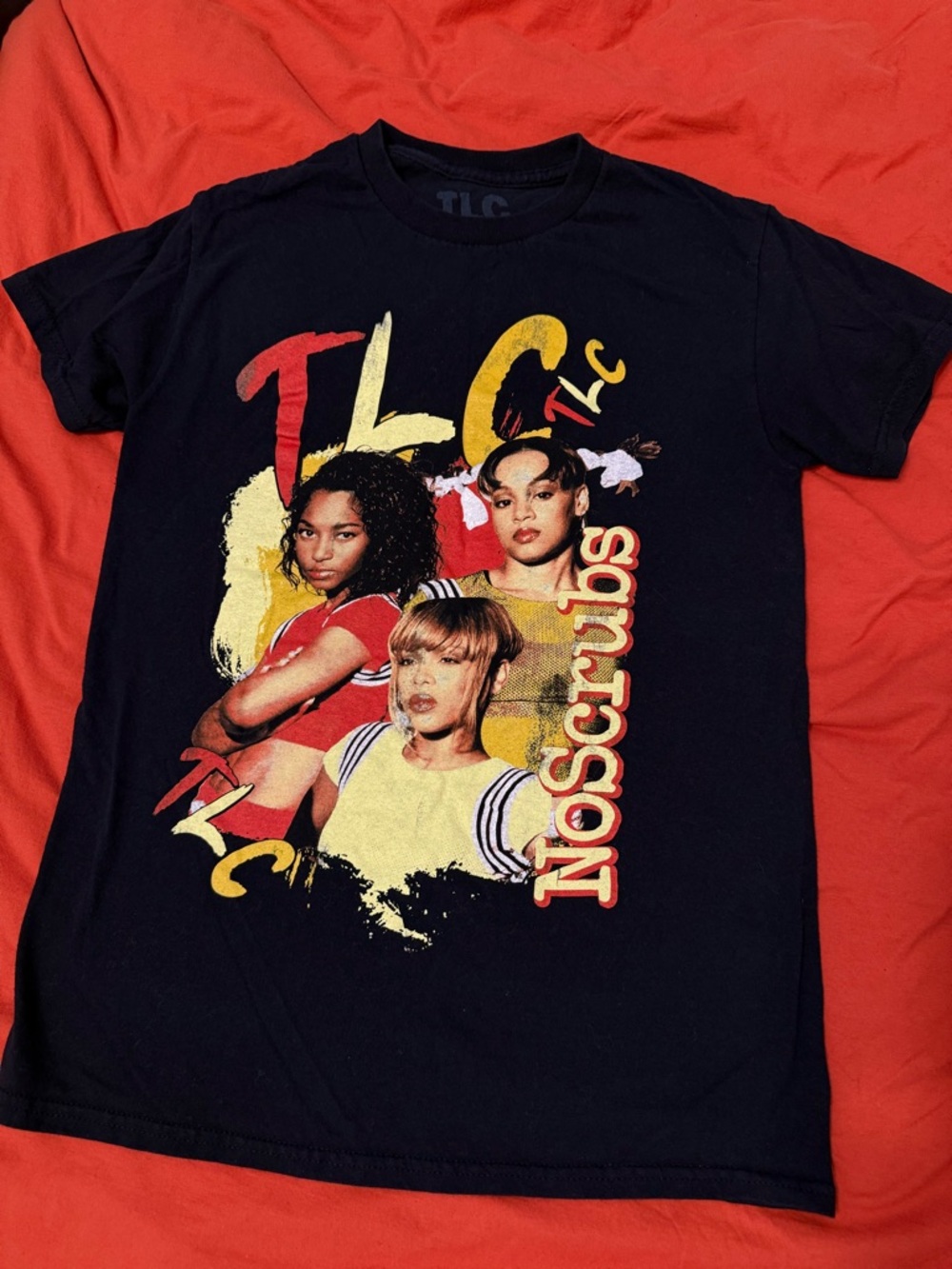 TLC Nostalgic Graphic women’s Tee - Black small